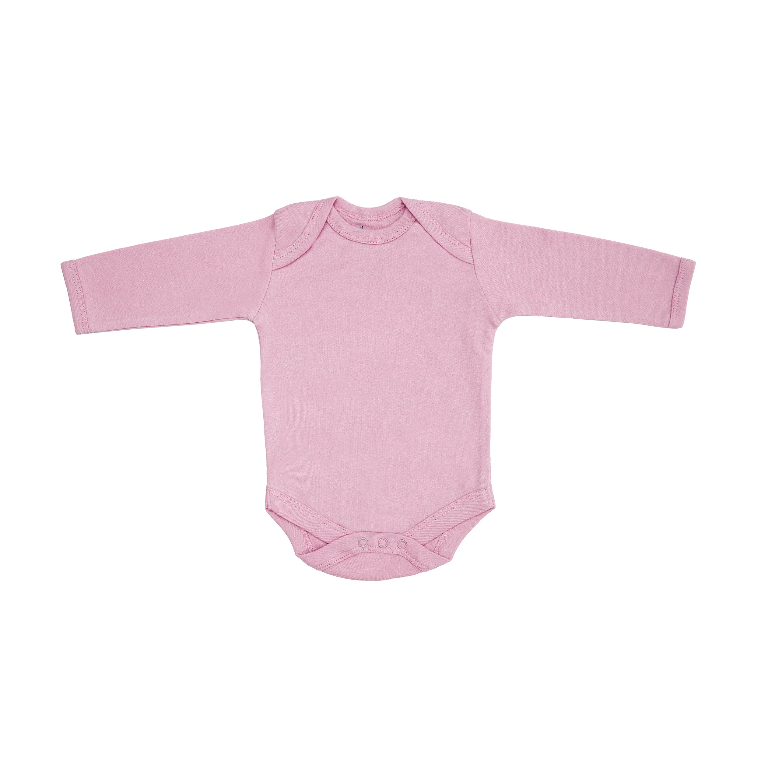 organic cotton long sleeve bodysuit in GOTS certified organic cotton for sizes 0-12 months